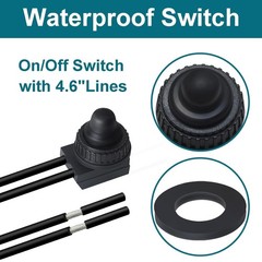 Heavy-Duty 12V Push Button Switch with Rating – 2 Pack for Complete Project
