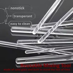 6 Pack Glass Stirring Rods 10″ Round ends for Science Education,Lab and Kitchen