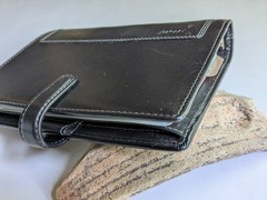 Filofax Holborn Personal Bible Size Black Full Grain Buffalo Leather Used