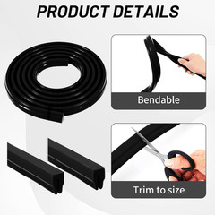 Morningro 1 Pack T-Slot Cover for Milling Machine (5/8”,Black)