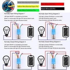 0.87 Inch/22mm Stainless Steel Momentary Push Button 12v24v Led 1no1nc Spdt On O