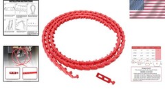 High-Performance 5FT Power Twist V Belt 3/8” Wide, Red & Durable Composition