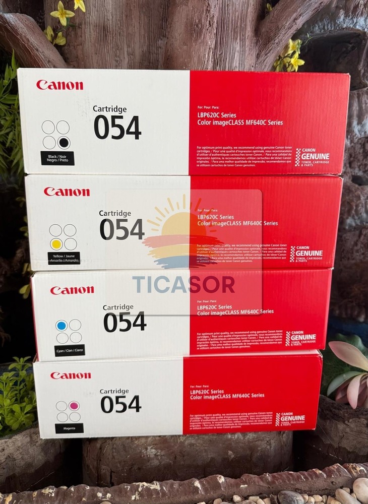 Canon 054 Genuine Toner Cartridge 4-Color set Black Cyan Yellow Magenta