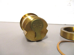 Best Access 35H Mortise Lock Lock Cylinder with Trim Ring Brushed Brass