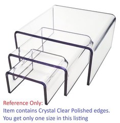 T’z Tagz Any 3-Inch-Deep Clear Acrylic Riser Display Stands New 2 Pack Variation