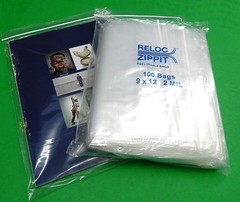 Reloc Zippit Bags 9″ x 12″ Clear 2Mil Reclosable 9×12 Large Poly Bags 100 PCS