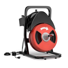 50FTx1/2″ Heavy Duty Drain Cleaner Machine,Auto Feed Sewer Snake Auger W/Cutter