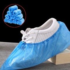 100Pcs Disposable Blue PE Shoe Covers Waterproof Dustproof Medical Dental Supply