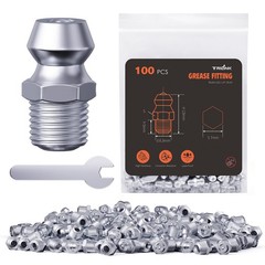 TRILINK 1/4″-28 Zerk Grease Fittings, SAE 1/4″-28-St.(100pcs),
