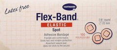 Flex-Band Fabric Adhesive Bandage, 7/8″ Spots, Box of 100 Count (Pack 1)