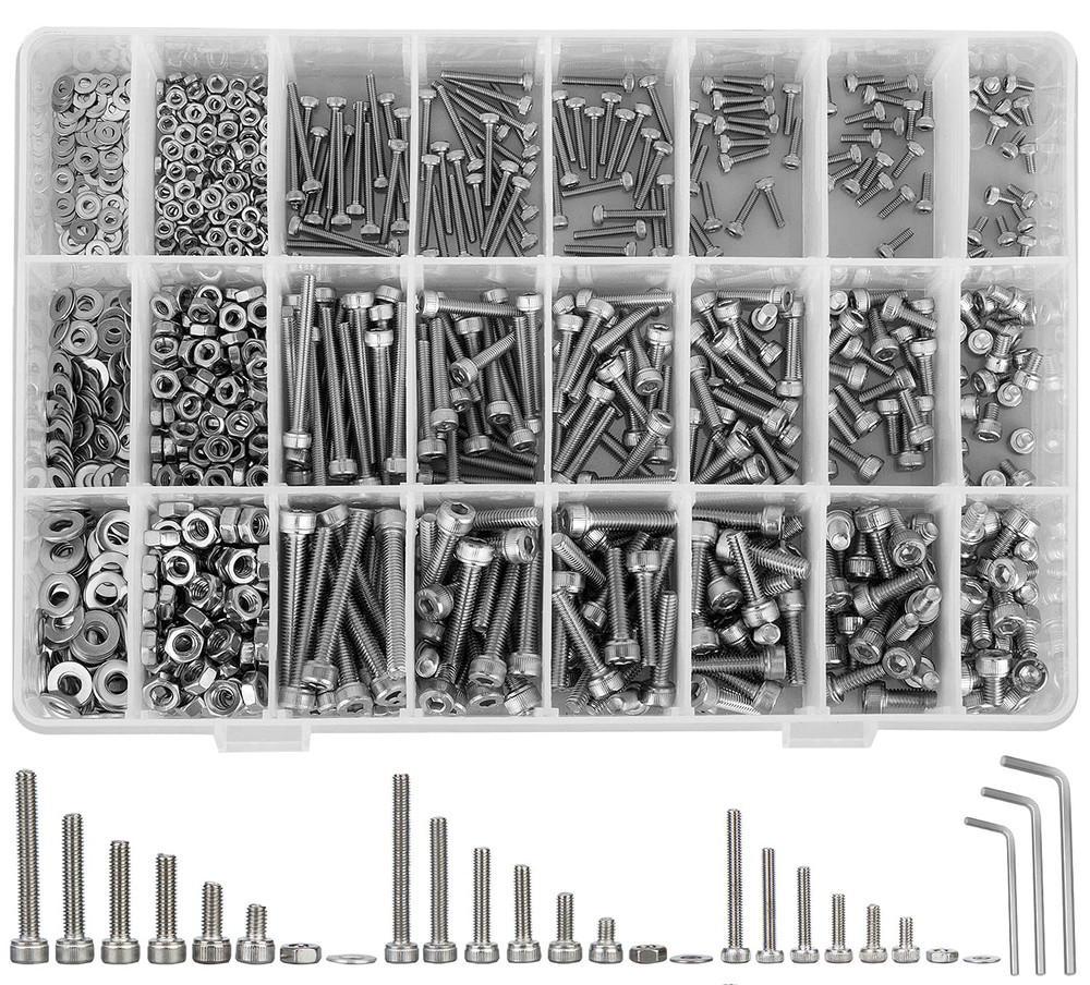 Metric Bolt Assortment M2 M3 M4 4MM to 30MM Hex Socket Head Cap Machine Screws