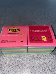 Post-it Notes 653AN Cape Town Collection, 1-3/8 x 1-7/8″, Pack of 12 Pads