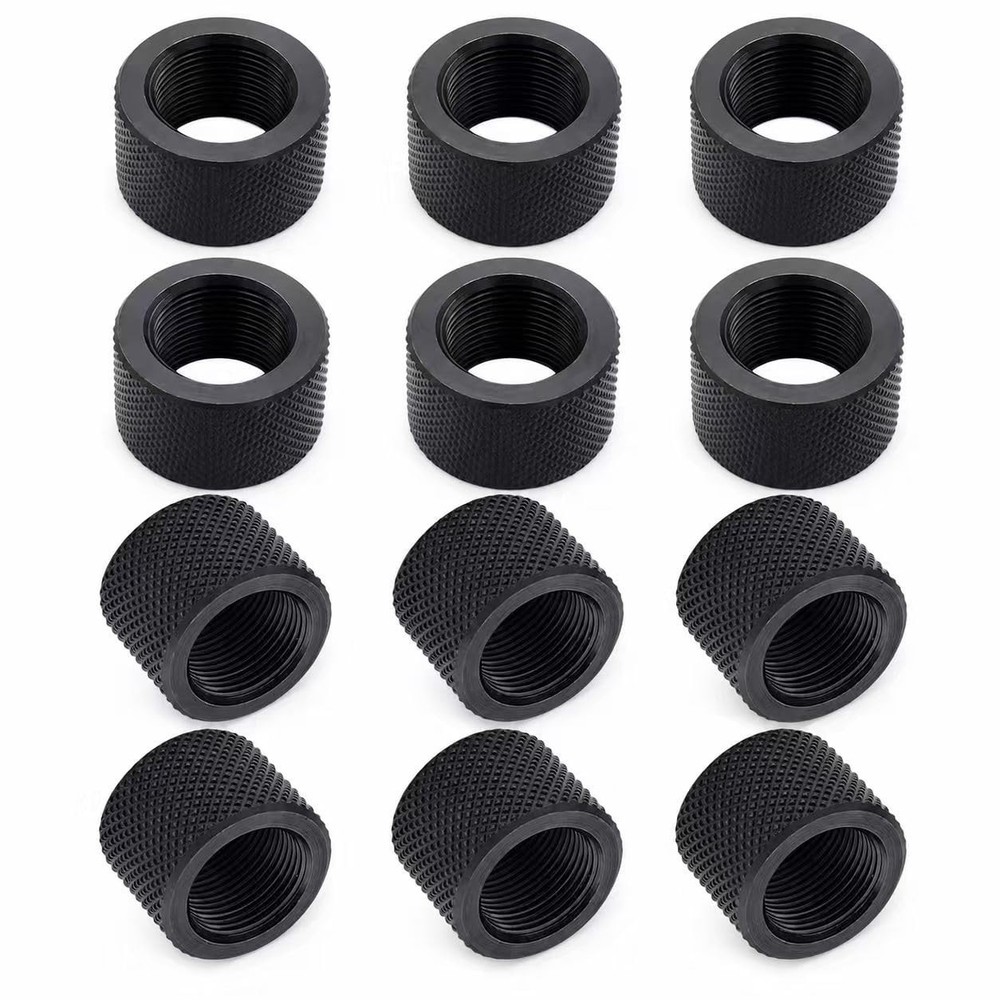 12-Pack Combo: 6 x 5/8×24 Thread Protectors & 6 x 1/2×28 ThreadProtectors -Durab