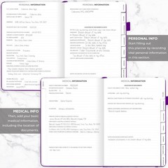 End of Life Planner 8.5”x11” in Purple | Comprehensive Final Arrangements Binder