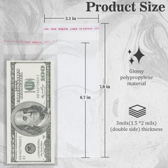 100Pcs Cake Money Box Transparent Bag Clear Paper Money Currency Sleeves Self…