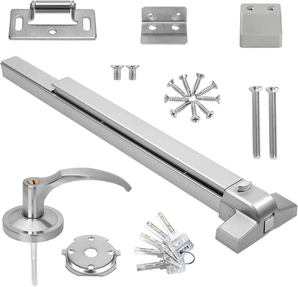 Suermany 31.5″ Stainless Steel Commercial Push Bar Exit Lever for 30-37″ door