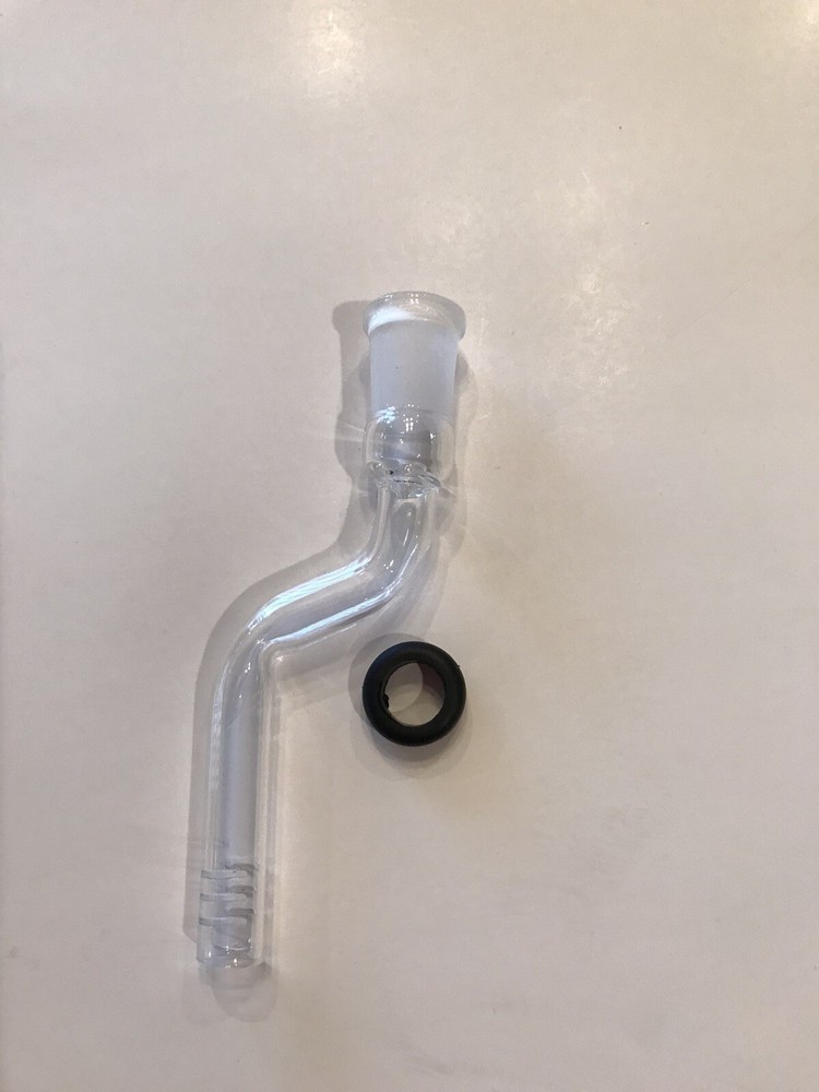 Curved Glass 14mm Bent 4”Inch Downstem Sstem Bong Water Pipe Bubbler Grommet