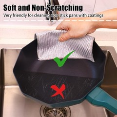 10 Pack Steel Wire Dishwashing Rags Double Layer Kitchen Cleaning Scrubbers