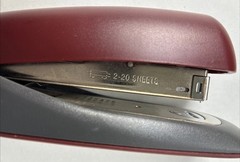 Swingline Stapler with Cushion Base Burgundy / Gray Storage in Base Model 8280x