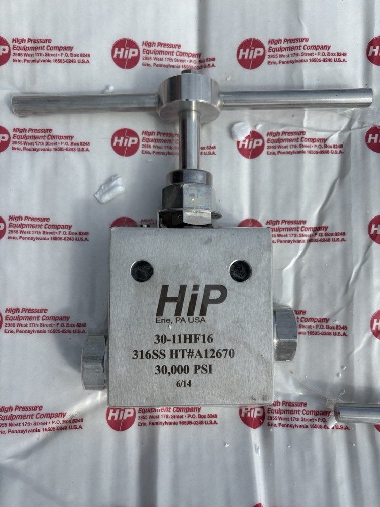 HIP 30-11HF16 2-Way Needle Valve 30,000 PSI
