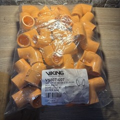 Bag of 25 3/4” CPVC 90 degree Elbow SOC X SOC Schedule 40 25 Per Bag V5007-007