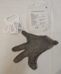 Franklin Stainless Steel Reversible Chain Mail Protective Glove Size Small