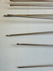 Set of 9 Grams Liposuction Cannulas w/ Tray Plastic Surgery Aesthetics