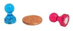 Small Assorted Color Translucent Magnetic Push Pins (48 Pack)
