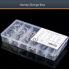 M6 Flange Hex Bolts Kit 180pcs Stainless Steel Assorted Lengths 12mm-45mm