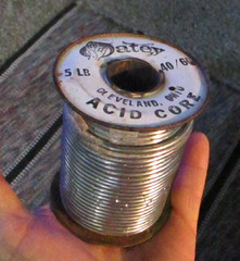 VINTAGE OATEY ACID CORE SOLDER 40% TIN 60% LEAD / APPROX 4 POUNDS