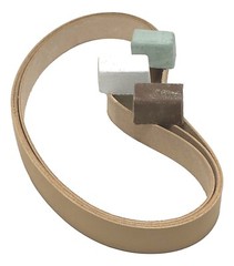 3 Pack of 1×30 Leather Honing Belts – Green, White, Brown Compounds Included