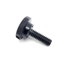 1/4″-20 x 3/4″ Knurled Thumb Screw Bolts Black Round Clamping Knob Black Oxide