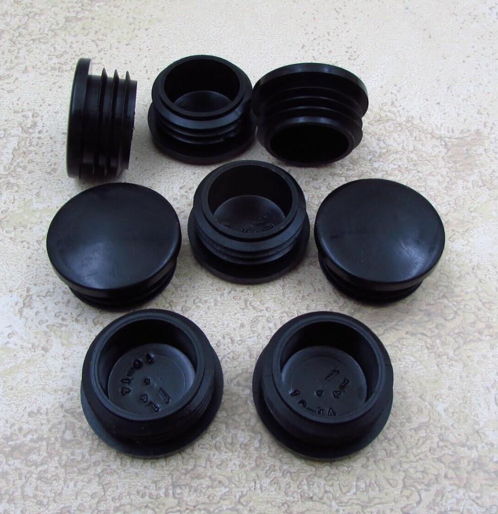 QTY 8 Plastic 1-1/4″ Inch OD, 10-14 Gauge Round Tube End Cap Insert Plug Glide