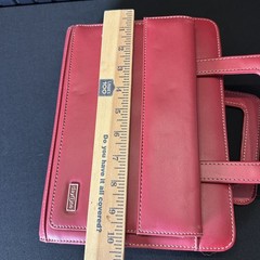 Franklin Covey Day One Red Agenda Planner Ring Retractable Handles w/Blank paper