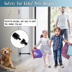 Door Stop, 2 Pack Extra Long Stopper, Stainless Steel, 6 6inch X 2pack, Black