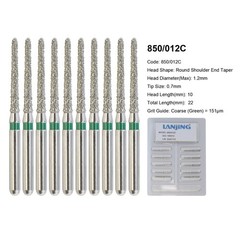 Dental Burs Diamond FG Round End Taper Football Flame Long Round Pear High Speed