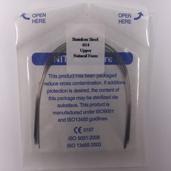 10 Bags Dental Natural Arch Wires Round Stainless Steel 014 (Upper1/2+ Lower1/2)