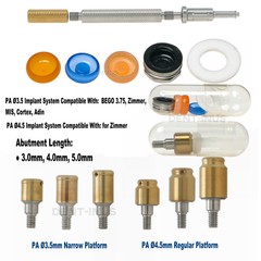 Dental Attachment Abutment Male Cap Tool fit Zimmer Removable PAØ3.5mm/4.5mm