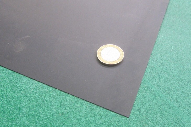 HDPE (Polyethylene) Sheet black, .015″ x 22″ x 48″, Textured Matte