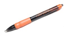 20 Misprint Click Pens MAXGLIDE Hub Pen Lot ORANGE Thick Rubber Grip BLUE INK