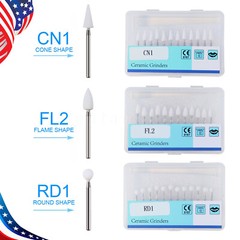 12 pcs Dental Polishing White Stone Polisher Bur FG Coarse/Fine For Finishing