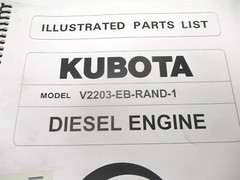 97898-54480 KUBOTA ILLUSTRATED PARTS LIST MANUAL FOR V2203-EB-RAND-1 ENGINE