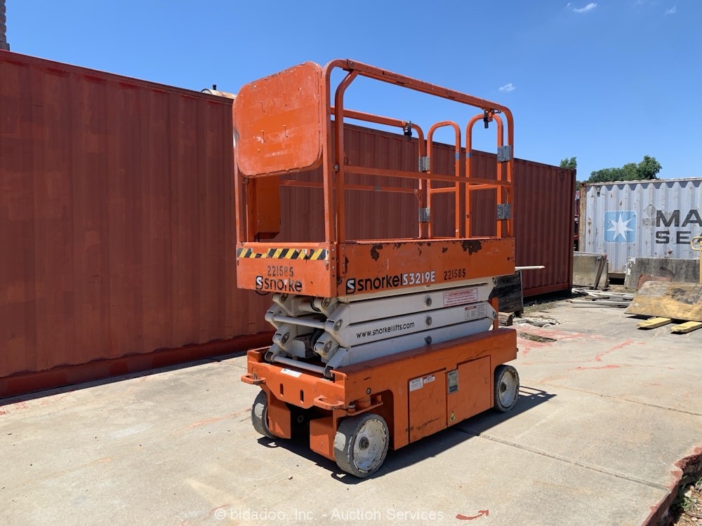 2019 Snorkel S3219E 19′ Electric Scissor Lift Man Aerial Platform bidadoo