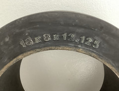 Dobermann 18x8x12.125 Forklift Tire Smooth Press-On Cushion 18x8x12-1/8