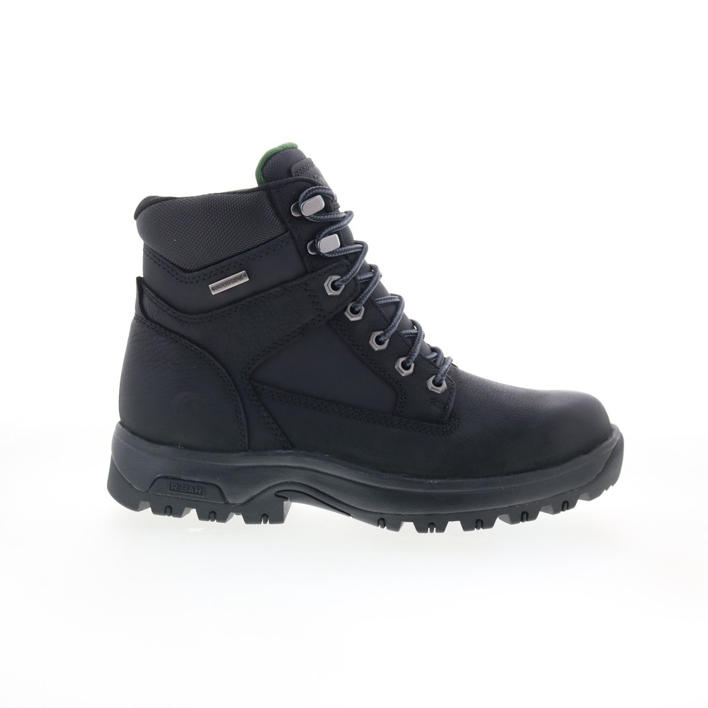 Dunham 8000 Works WP 6-Inch Plain Toe Boot Mens Black Work & Safety Boots