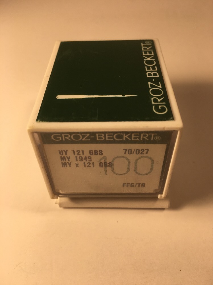 BOX OF 100 GROZ-BECKERT INDUSTRIAL SEWING NEEDLES 121GBS SIZE 70/027