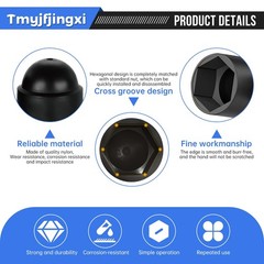 170PCS Plastic Screw Bolt Hex Nut Covers Caps 7sizes Black M3-M12 M4 M5 M6