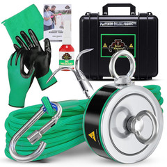 2000Lb’S Complete Magnet Fishing Kit | Double Sided Fishing Magnet Kit with Case
