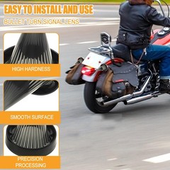 Smoke Bullet Turn Signal Light Lens Cover Fit for Harley Touring Road Glide Road