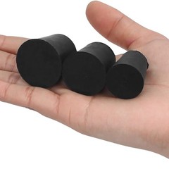 Tapered Plugs Rubber Bungs Stoppers Laboratory SOLID Stoppers Black Various Size